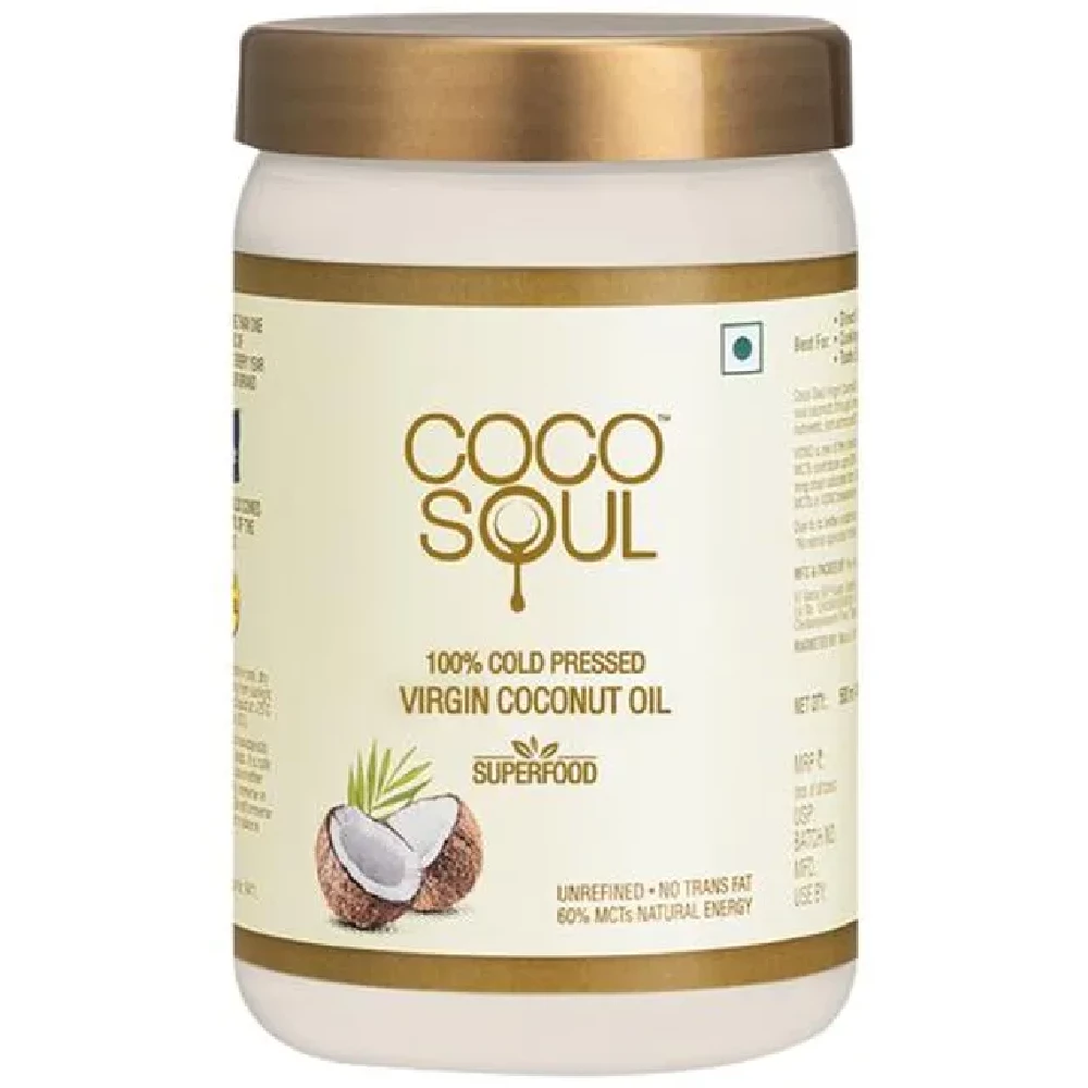 Coco Soul Cold Pressed Natural Virgin Coconut Oil, 500 ml Jar-1.webp